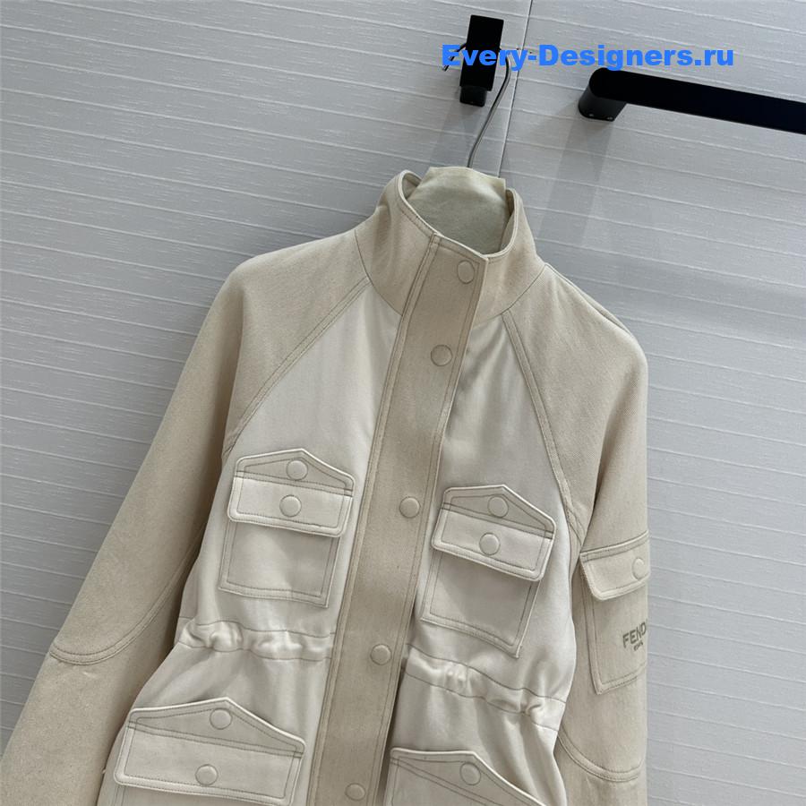 F**di cotton denim parka