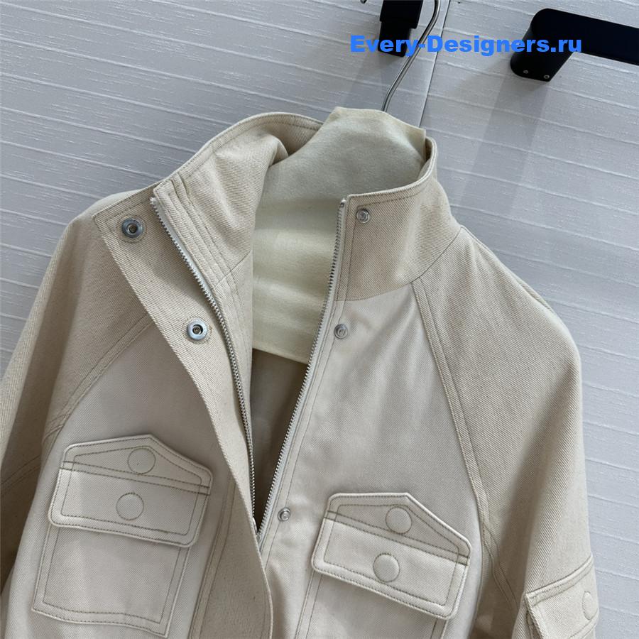 F**di cotton denim parka