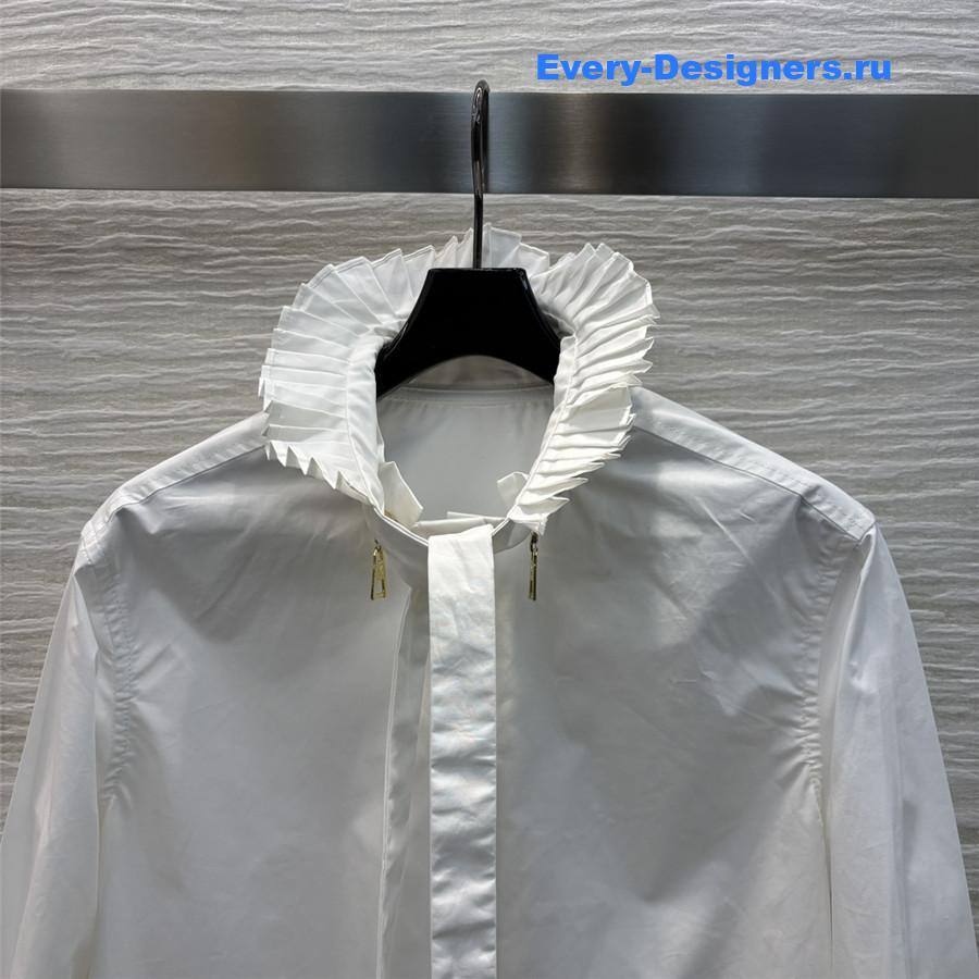 l0vis Vvtt0n lv stand collar ribbon shirt