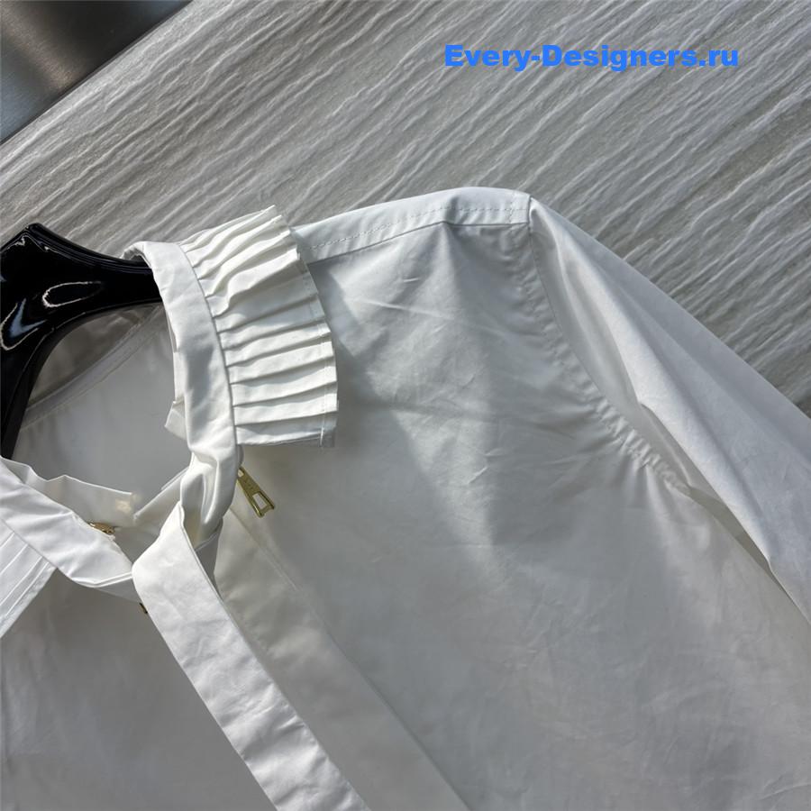 l0vis Vvtt0n lv stand collar ribbon shirt