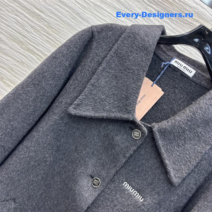 M1um1u grey wool coat