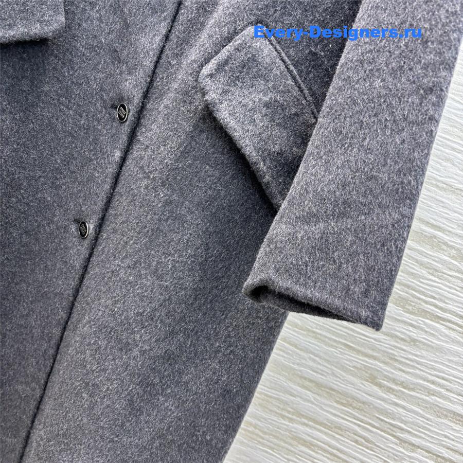 M1um1u grey wool coat