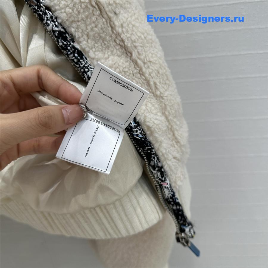 Ch**el grain fleece lapel jacket