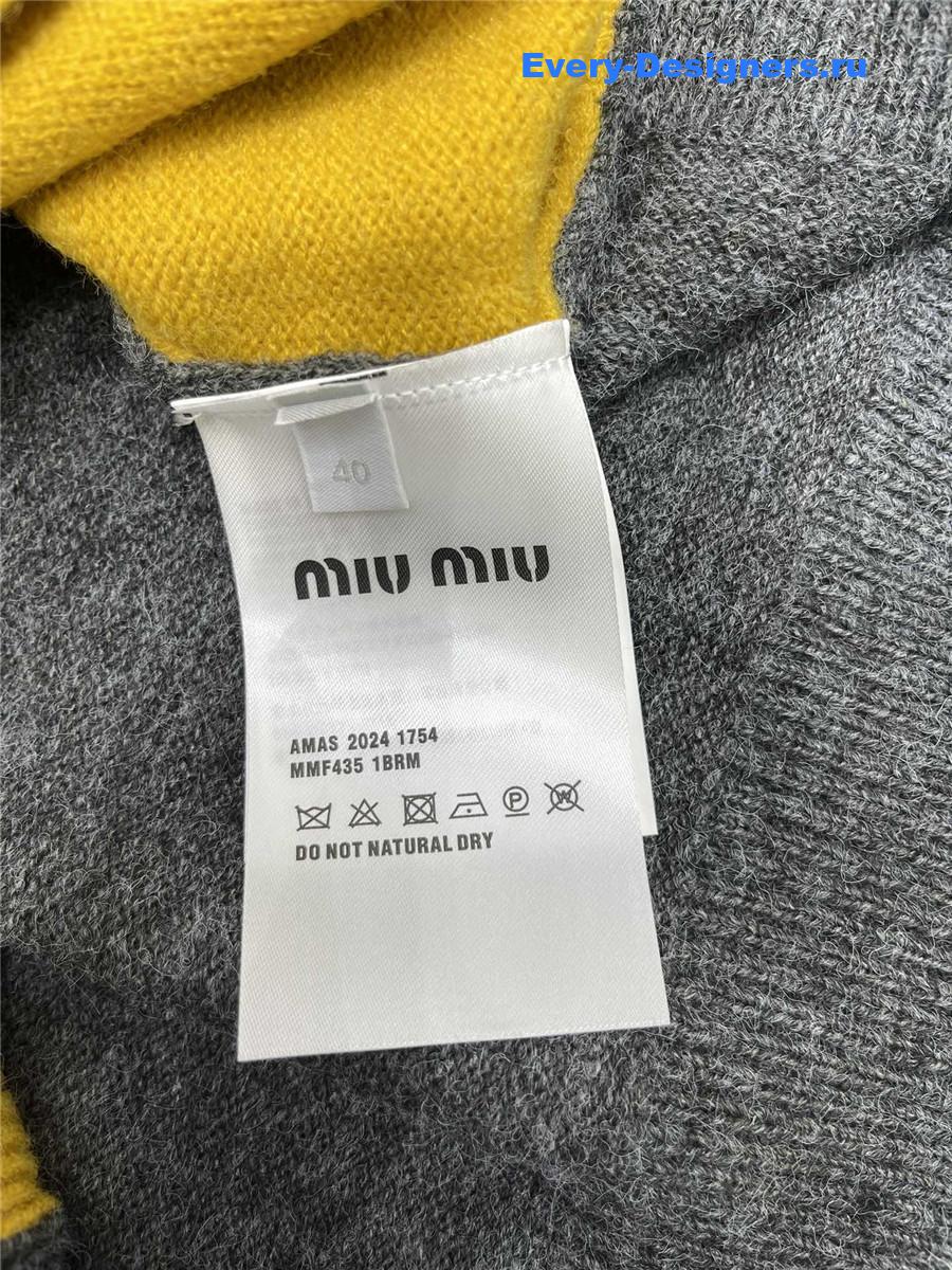 Miu Miu Double Knit Turtleneck Half-Zip Sweater