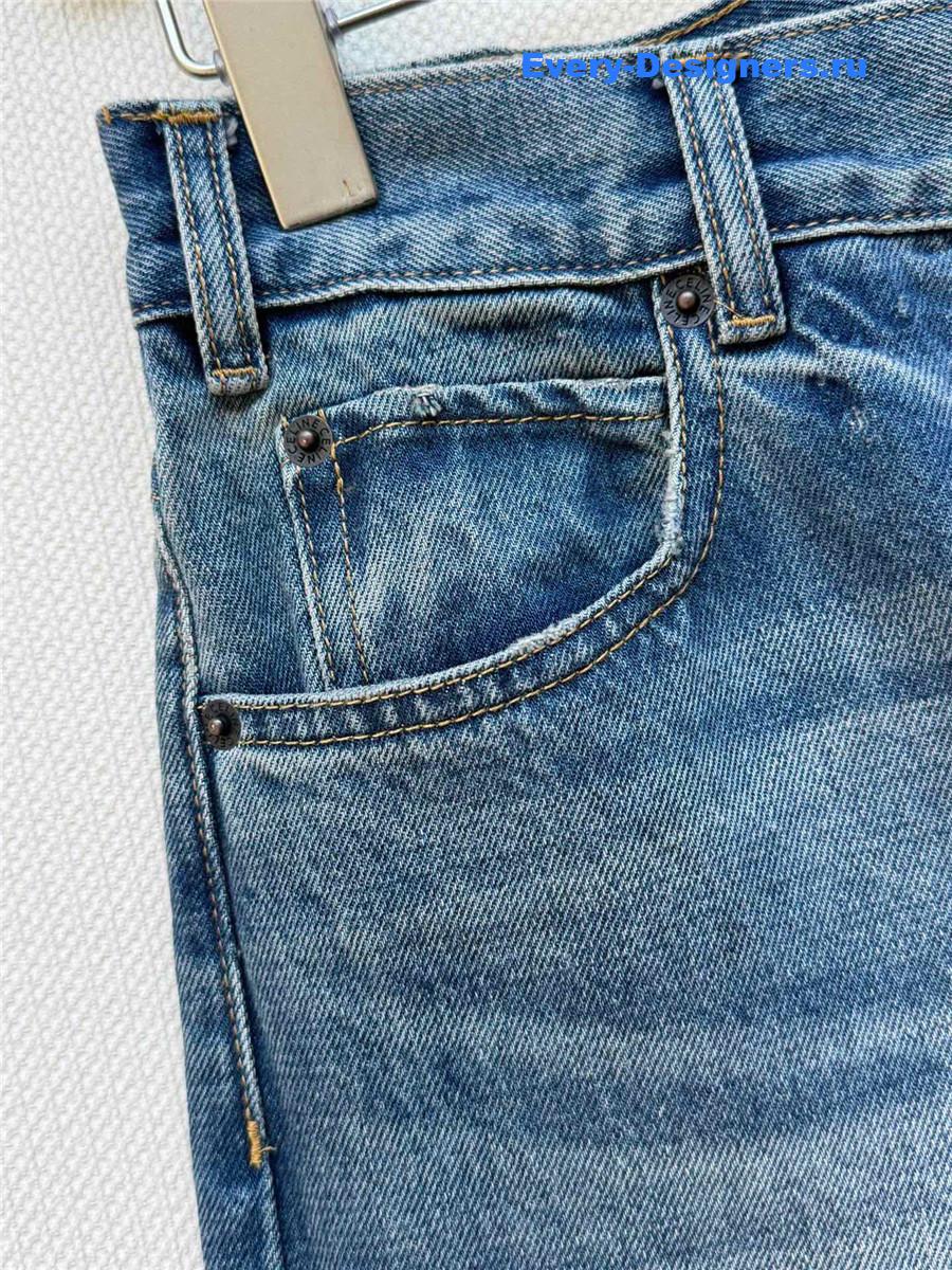 Ce1i*e straight wide-leg flared jeans