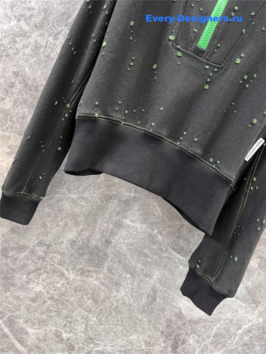 A1exa*der wang cropped half-zip sweatshirt