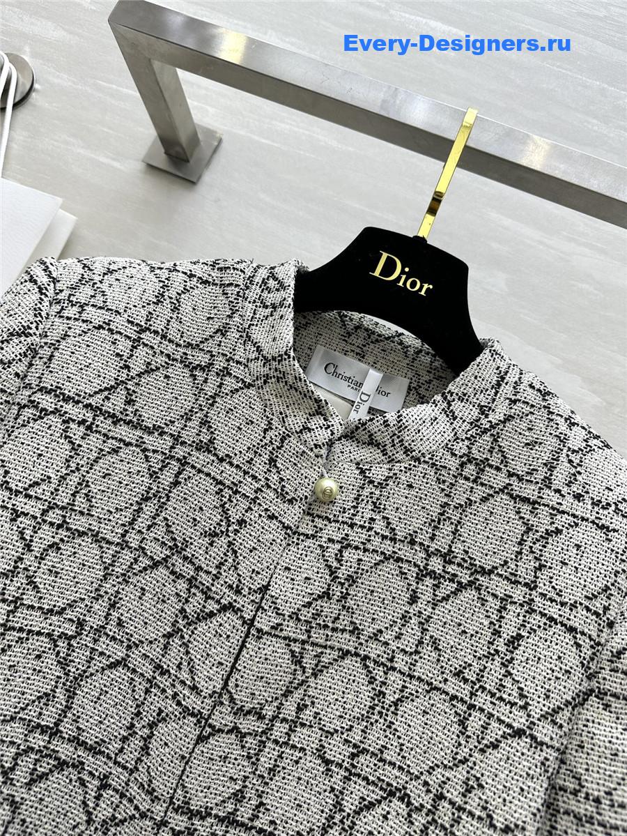 D10r quilted wool fringed coat