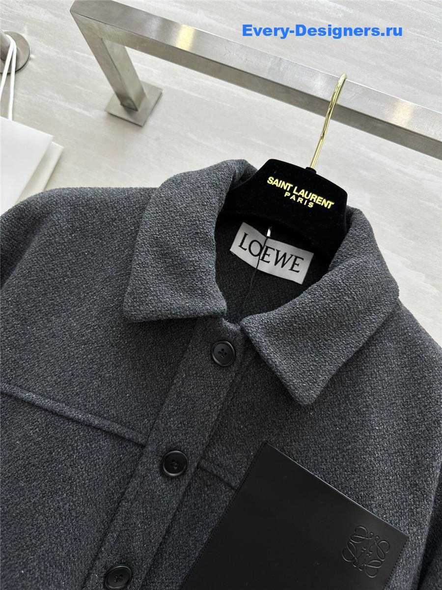 L0ew* wool lapel coat