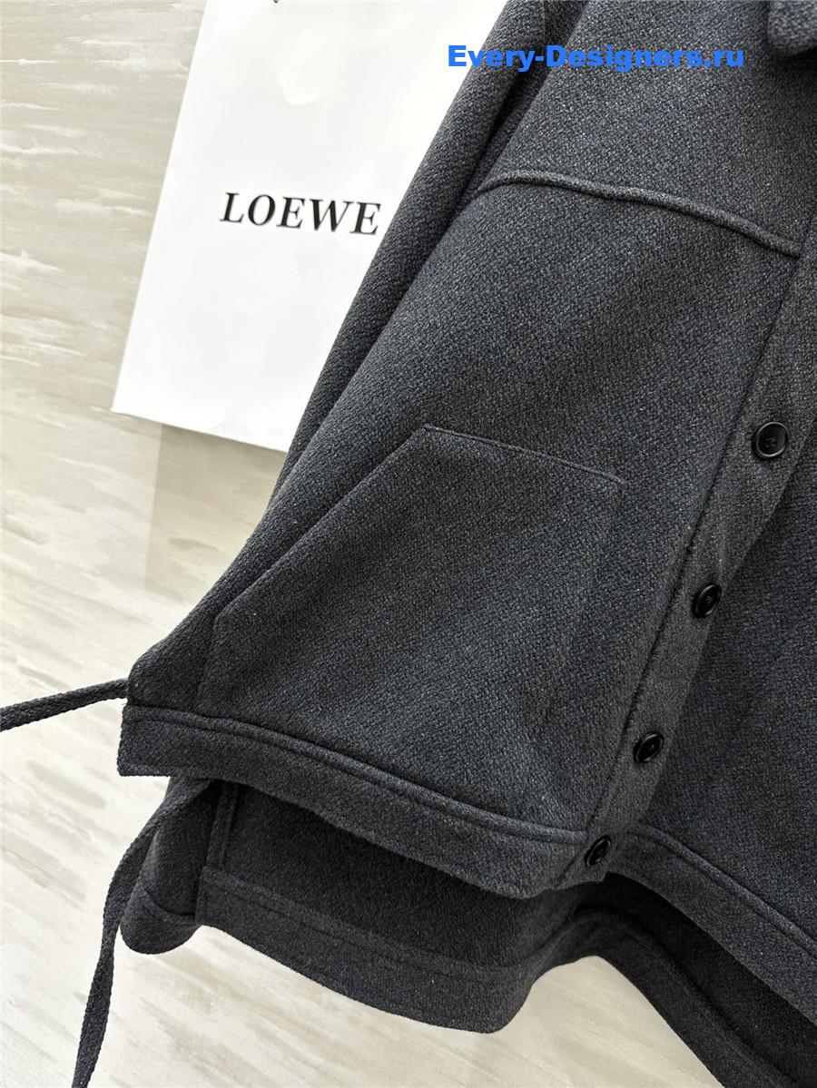 L0ew* wool lapel coat