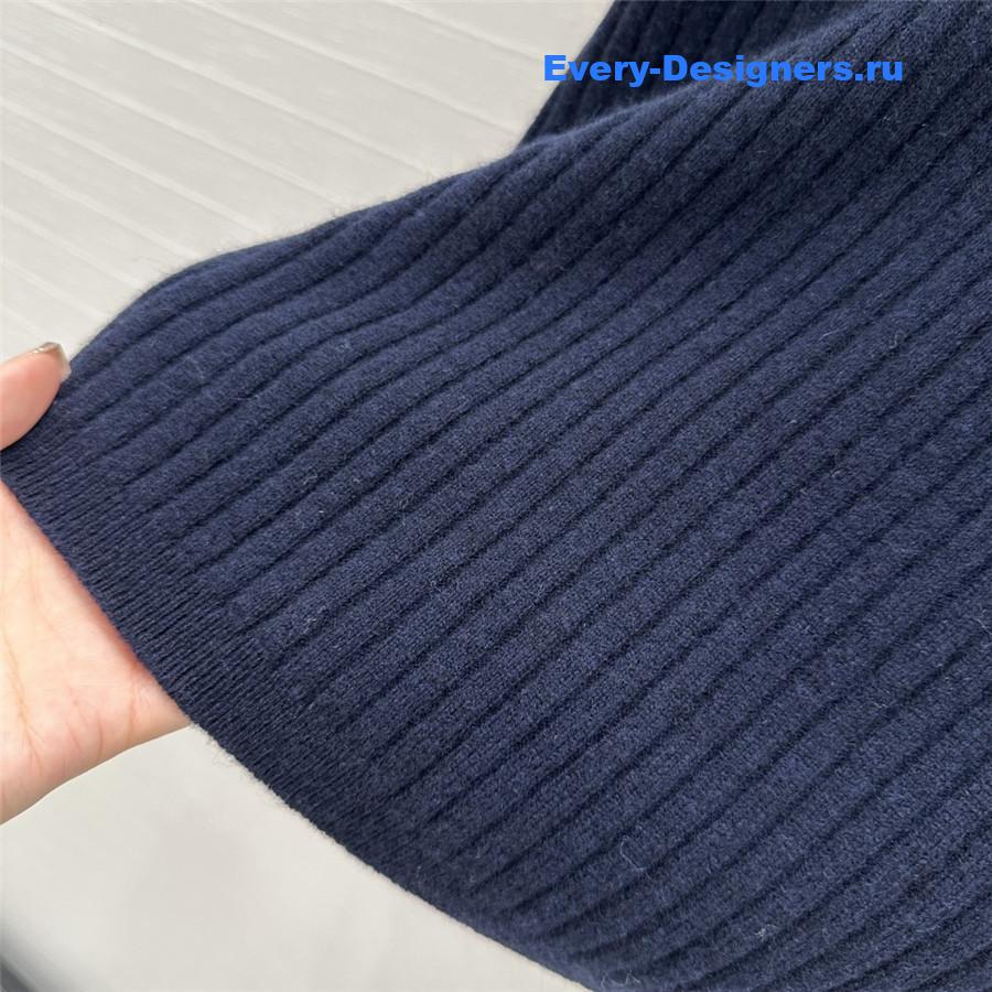 Miu Miu Ribbed V-Neck Cashmere Sweater