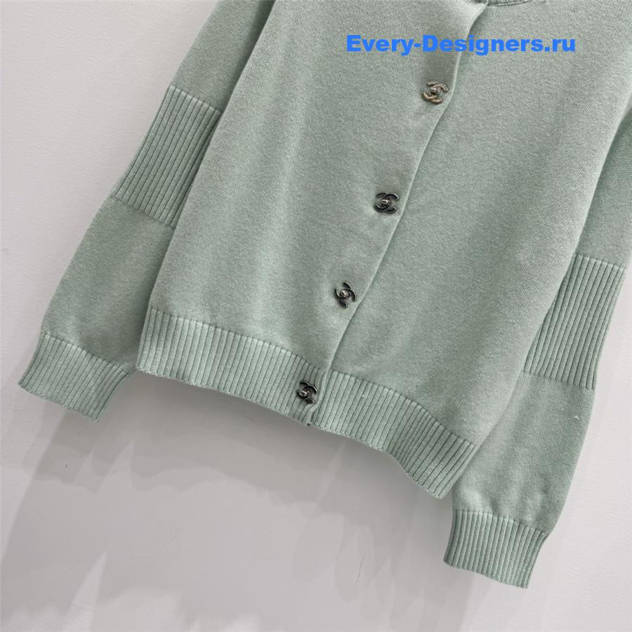 Ch**el vintage cashmere cardigan mint green