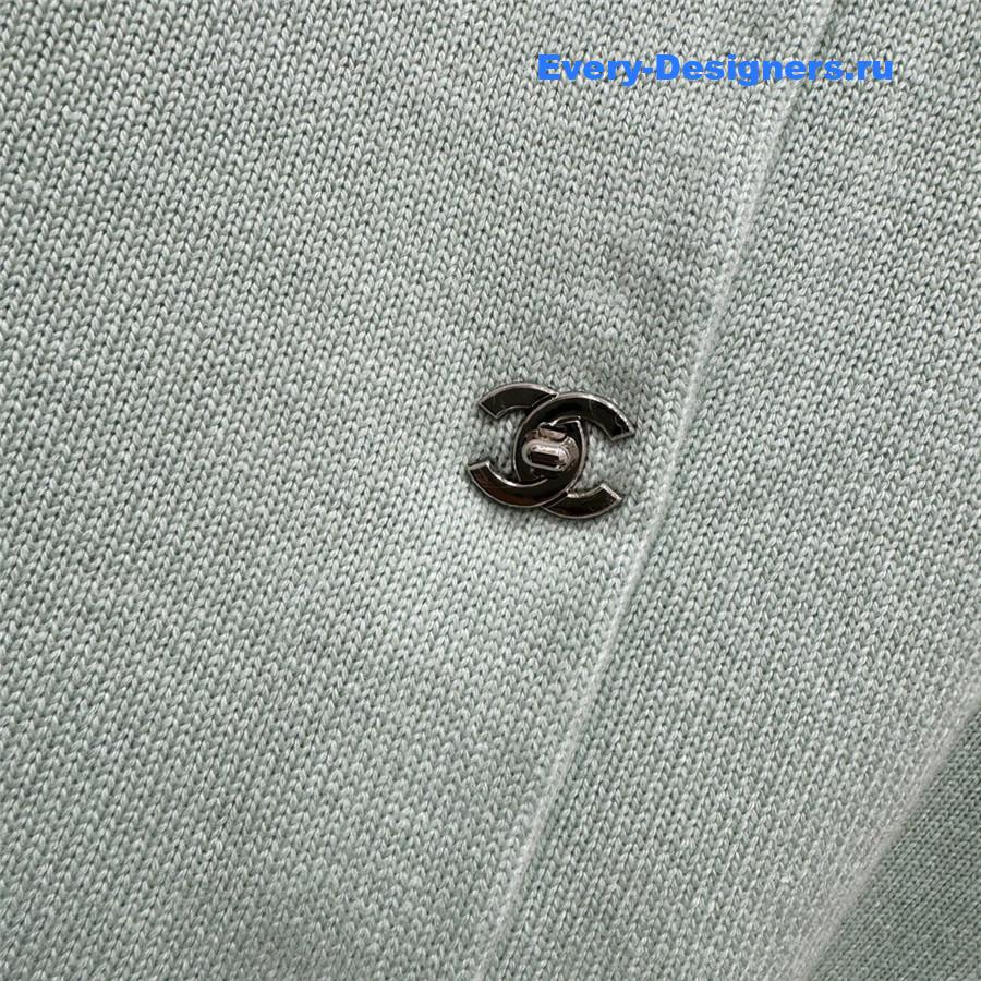 Ch**el vintage cashmere cardigan mint green