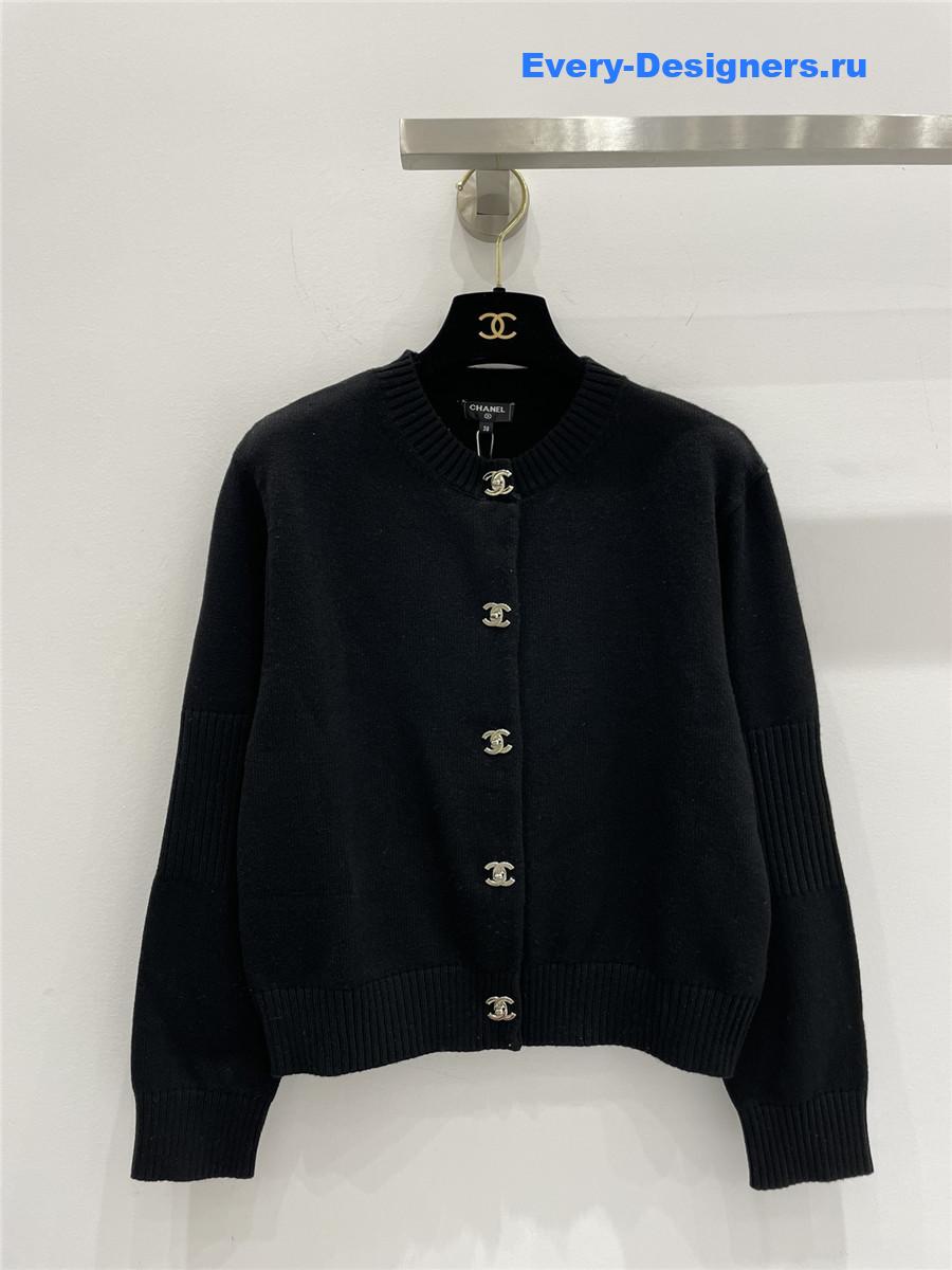 Ch**el vintage cashmere cardigan black