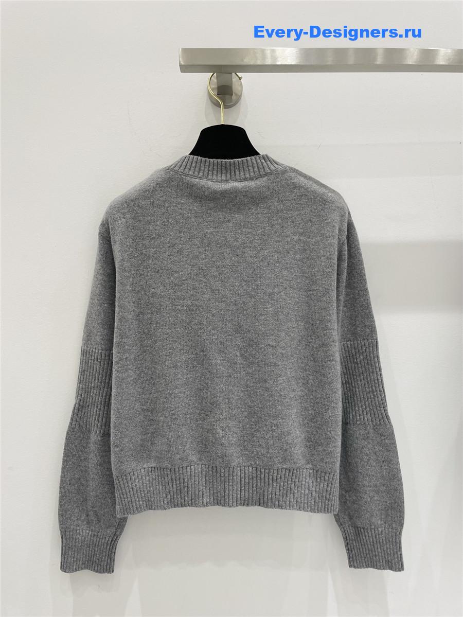Ch**el vintage cashmere cardigan grey