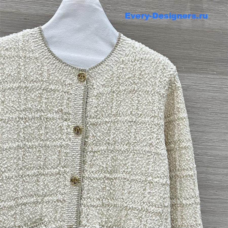 Gvc*1 gold check cardigan jacket