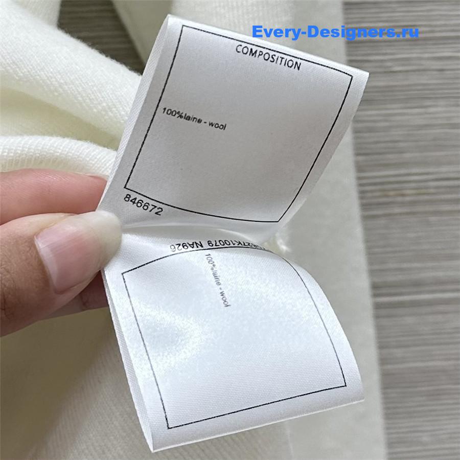 Ch**el v-neck crochet-trim cardigan in white