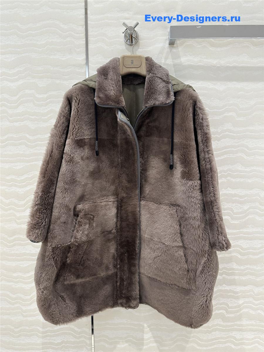 BC Cape Shearling Coat