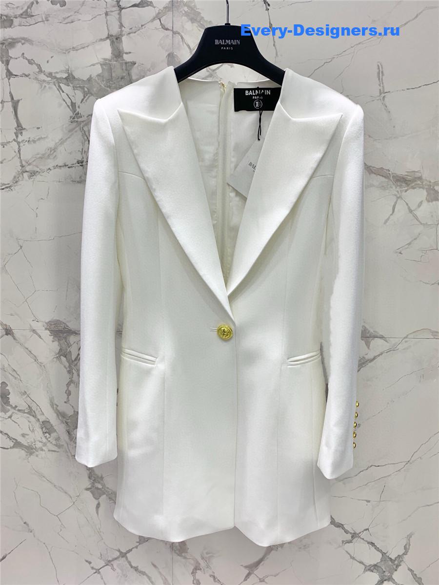 Balmain grained wool skirt suit