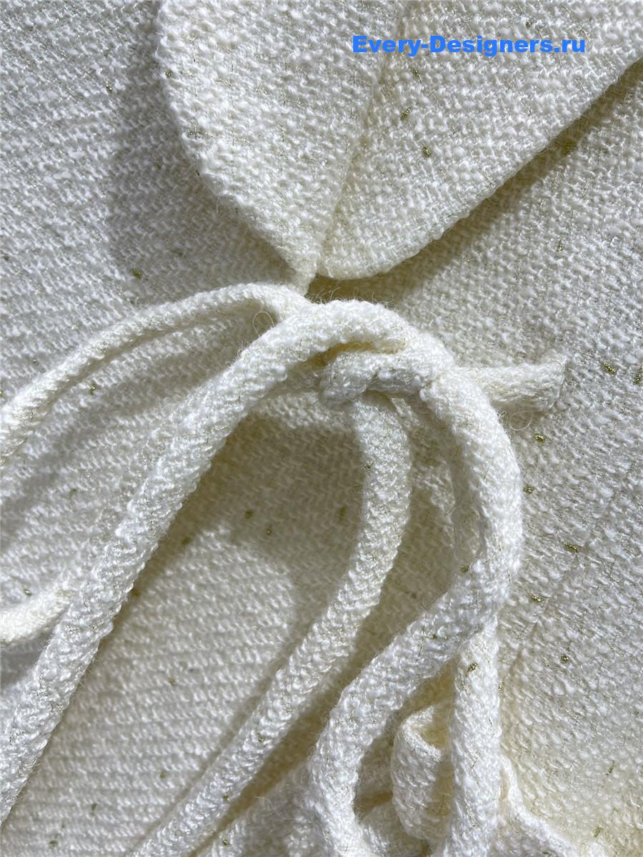 Balmain ruffle pocket tie blazer