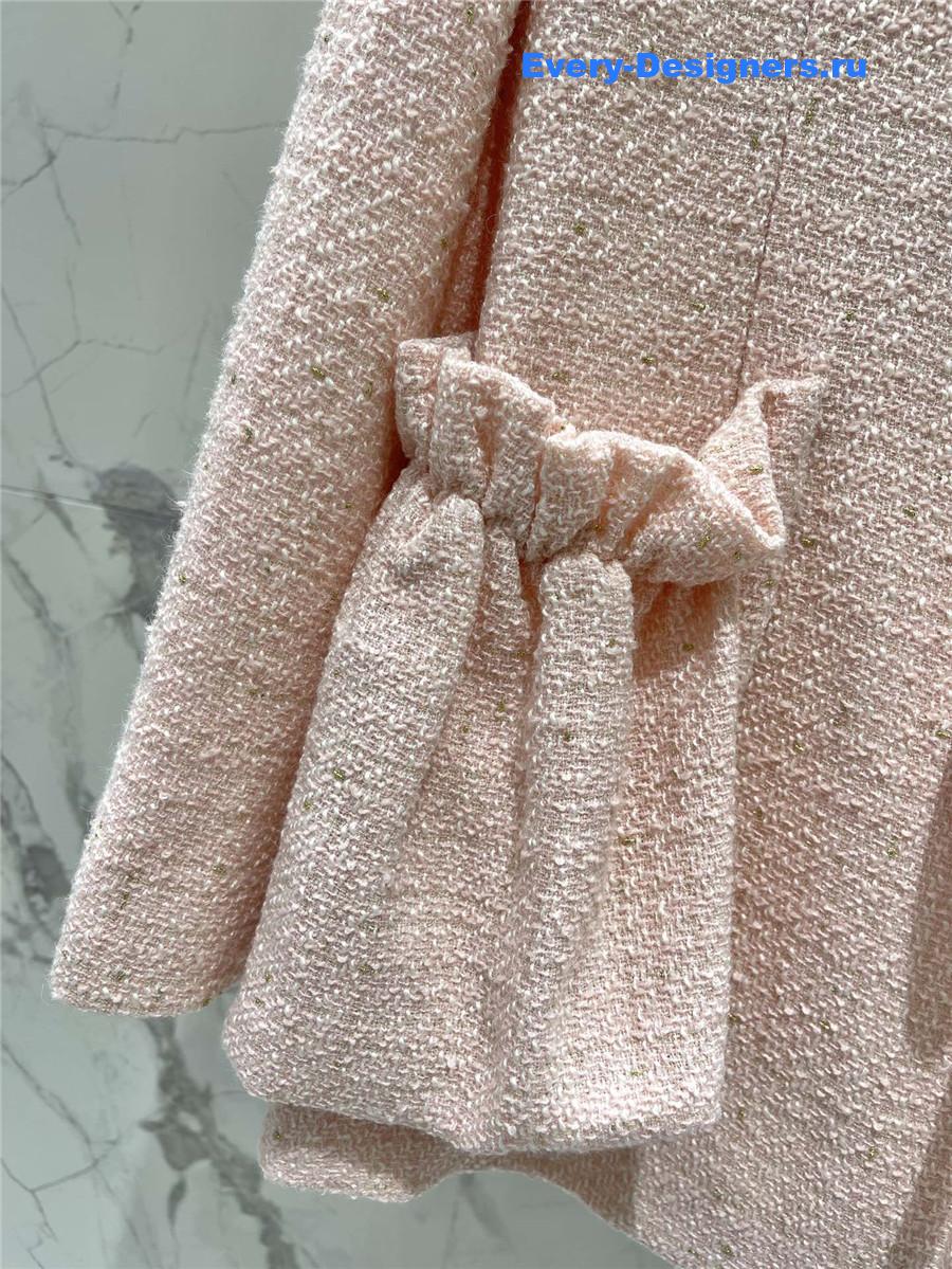 Balmain ruffle pocket tie blazer