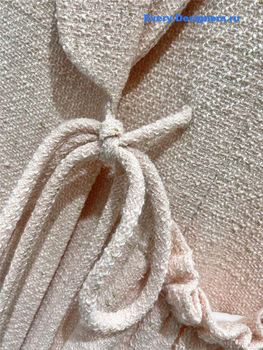 Balmain ruffle pocket tie blazer