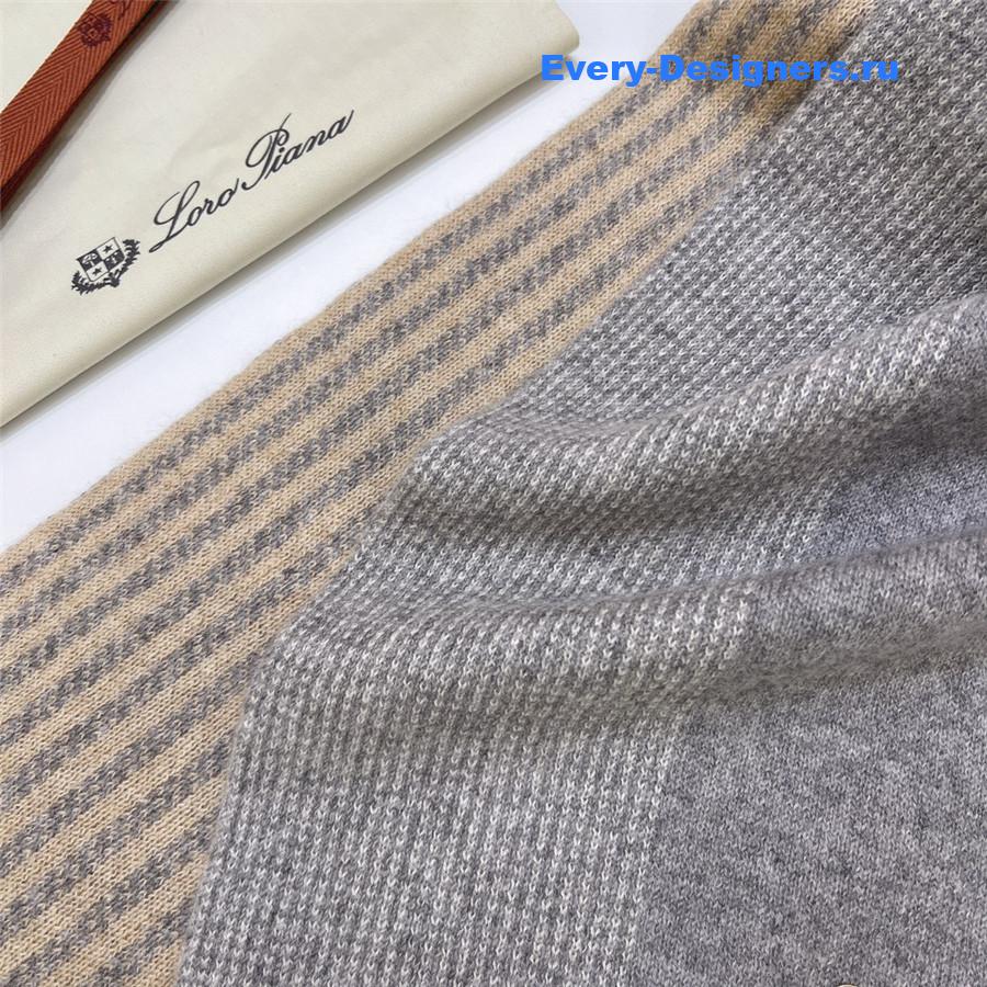 L0r0 P1ana pure cashmere colorblock long scarf
