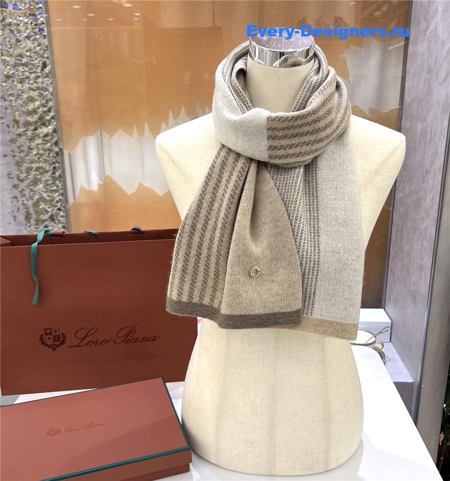 L0r0 P1ana pure cashmere colorblock long scarf