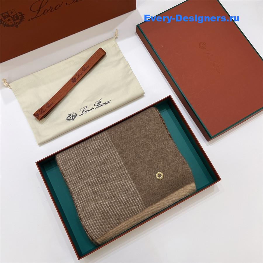 L0r0 P1ana pure cashmere colorblock long scarf