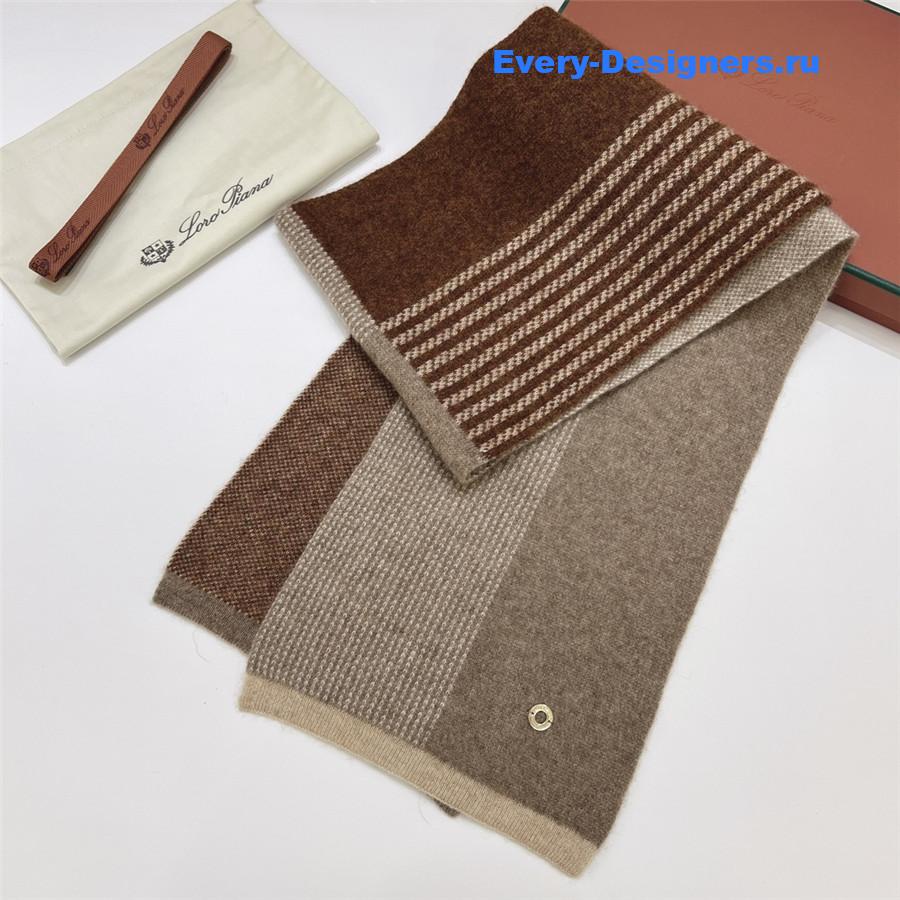 L0r0 P1ana pure cashmere colorblock long scarf