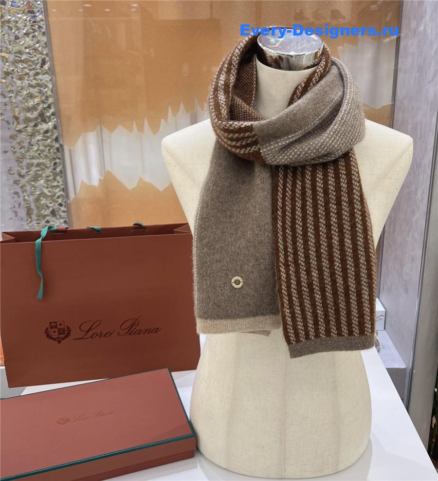 L0r0 P1ana pure cashmere colorblock long scarf