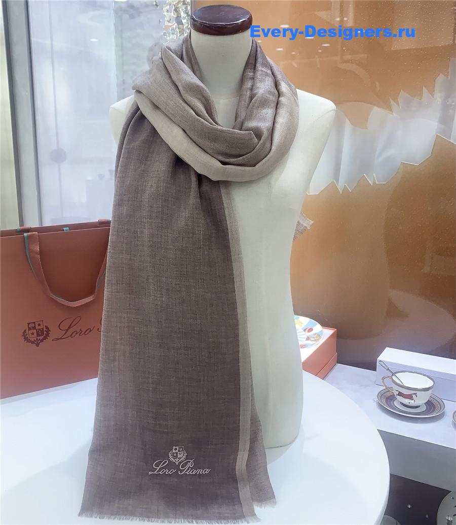 L0r0 P1ana ring velvet colorblock long scarf