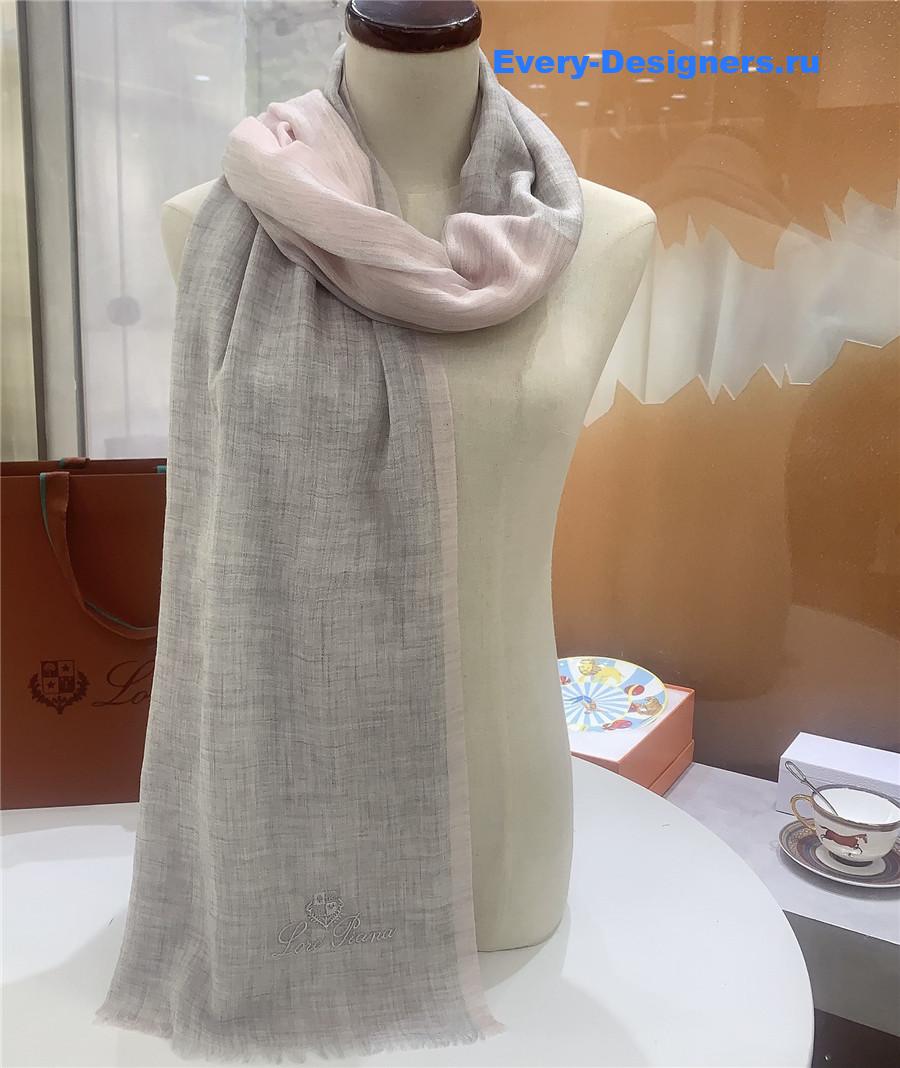 L0r0 P1ana ring velvet colorblock long scarf