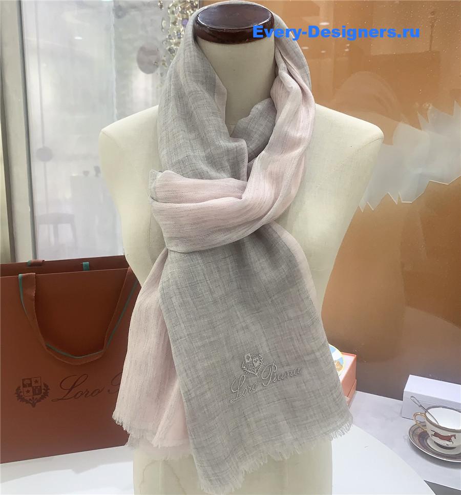 L0r0 P1ana ring velvet colorblock long scarf