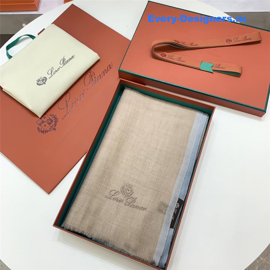 L0r0 P1ana ring velvet colorblock long scarf