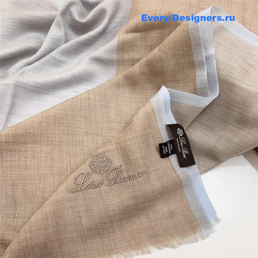 L0r0 P1ana ring velvet colorblock long scarf