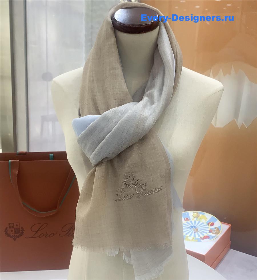 L0r0 P1ana ring velvet colorblock long scarf