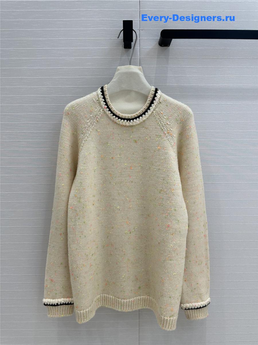 Ch**el trim blend knit sweater virgin