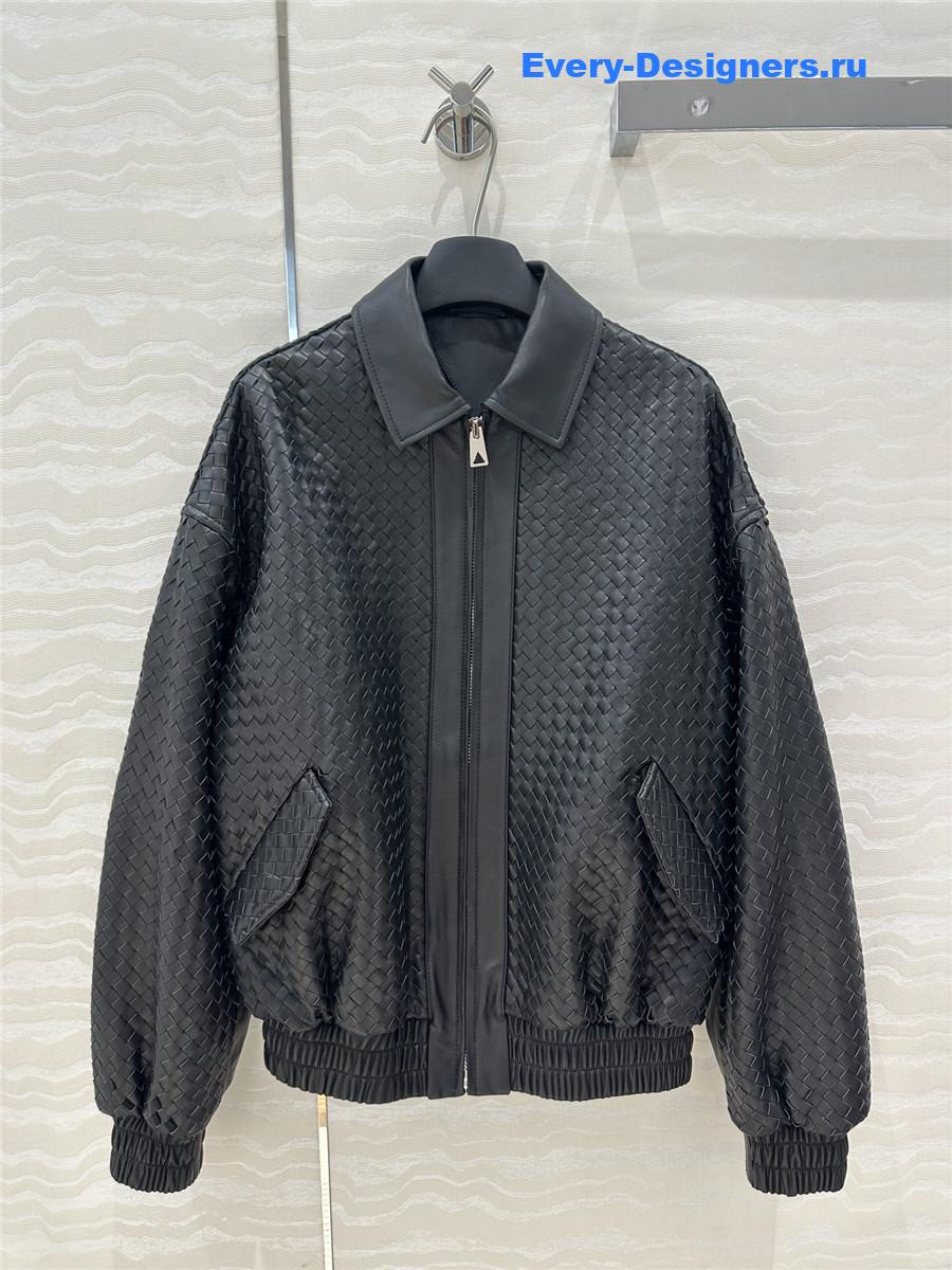 b0tt*ga Ven*ta woven vintage leather jacket