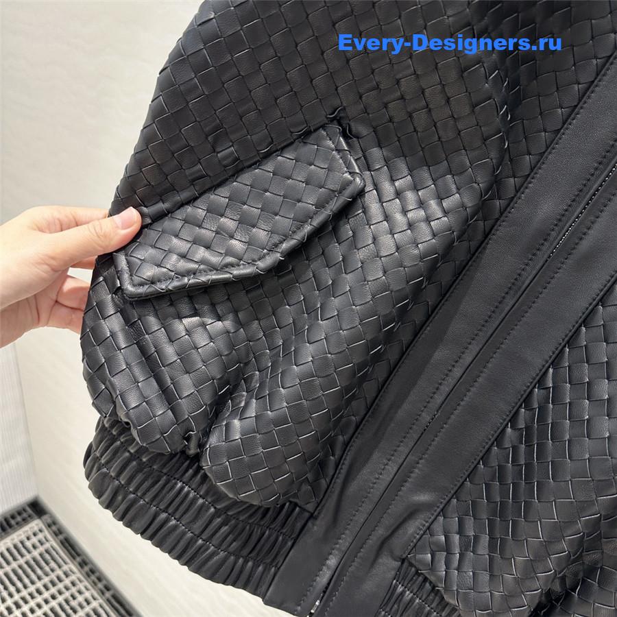 b0tt*ga Ven*ta woven vintage leather jacket