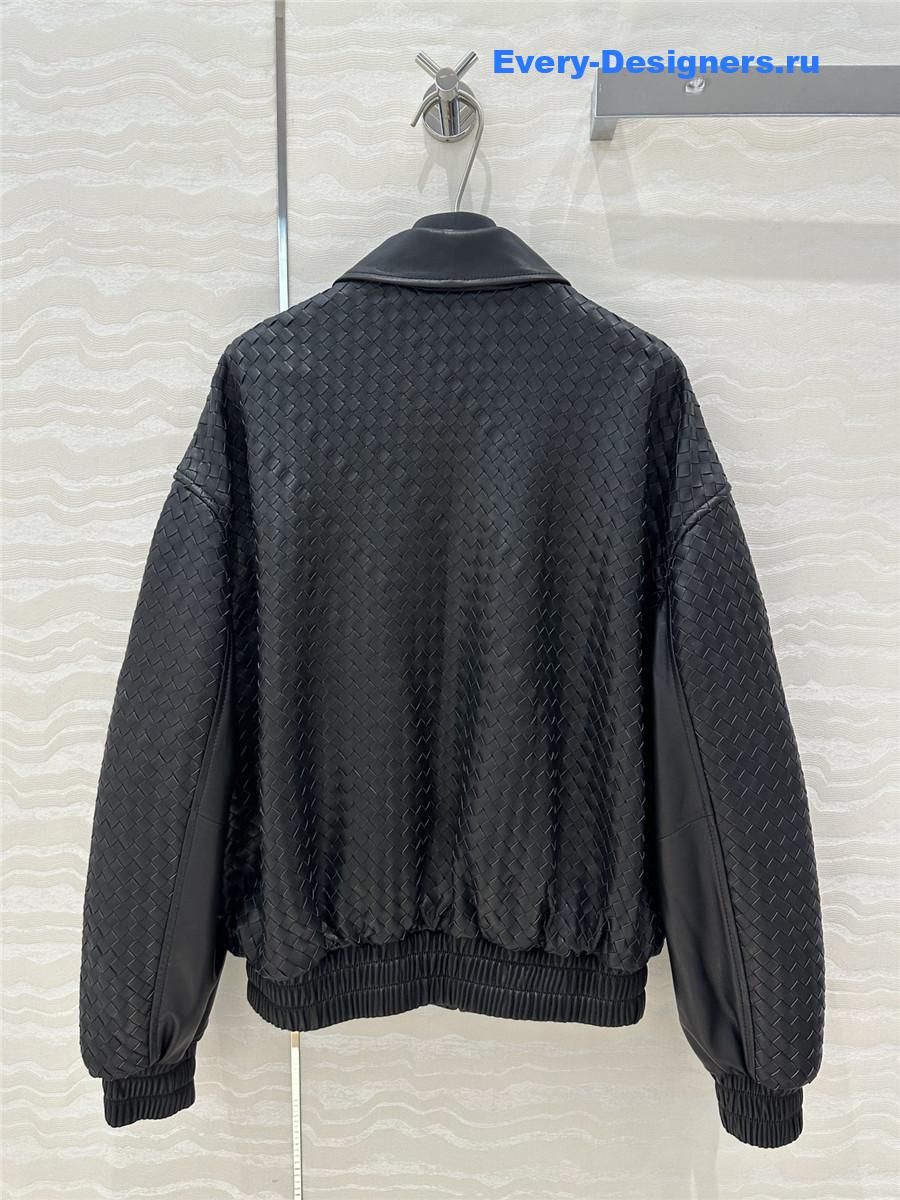 b0tt*ga Ven*ta woven vintage leather jacket