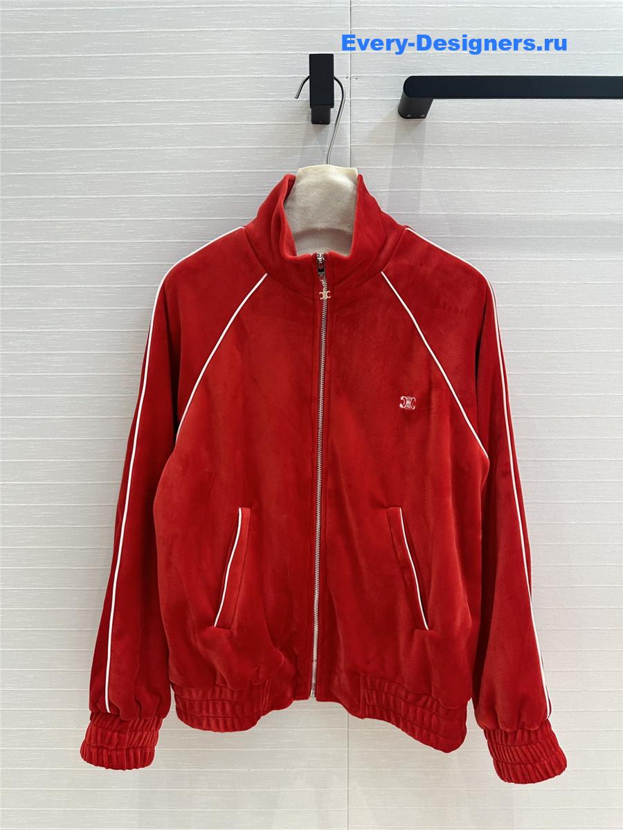 Ce1i*e preppy velvet tracksuit