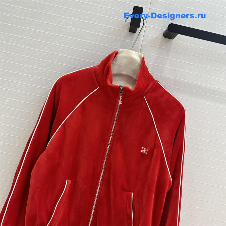 Ce1i*e preppy velvet tracksuit