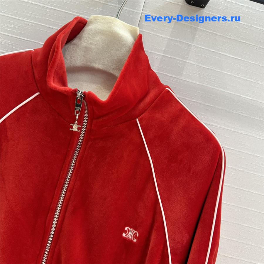 Ce1i*e preppy velvet tracksuit