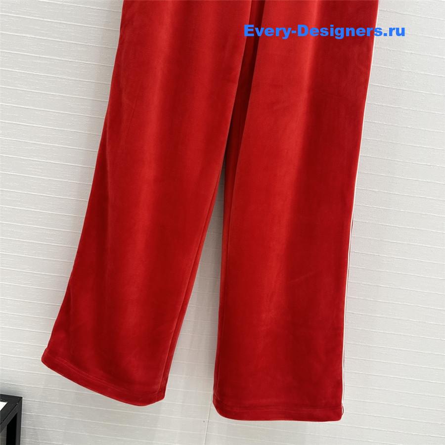 Ce1i*e preppy velvet tracksuit