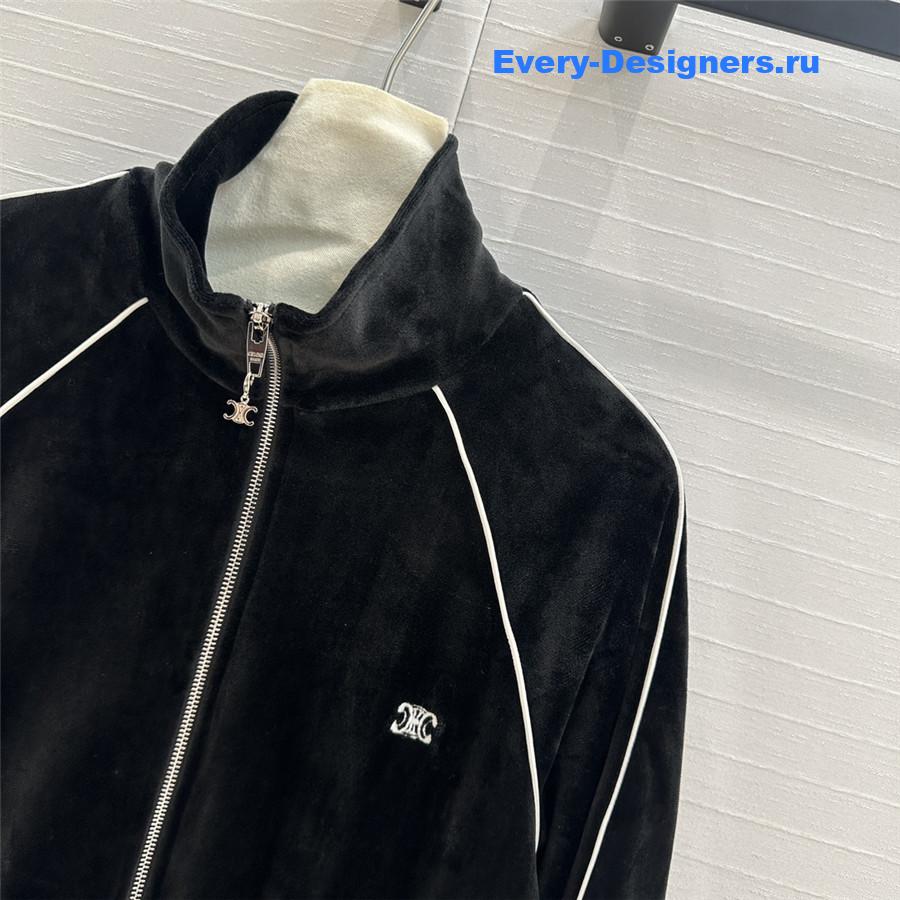 Ce1i*e preppy velvet tracksuit
