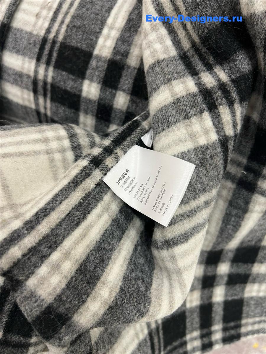 L0ew* classic check coat