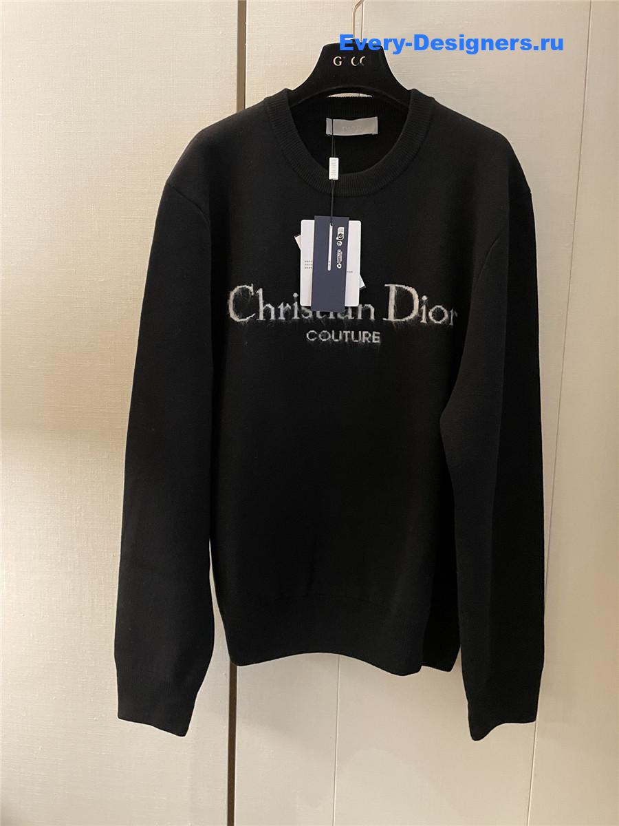 D10r brush logo knit sweater black