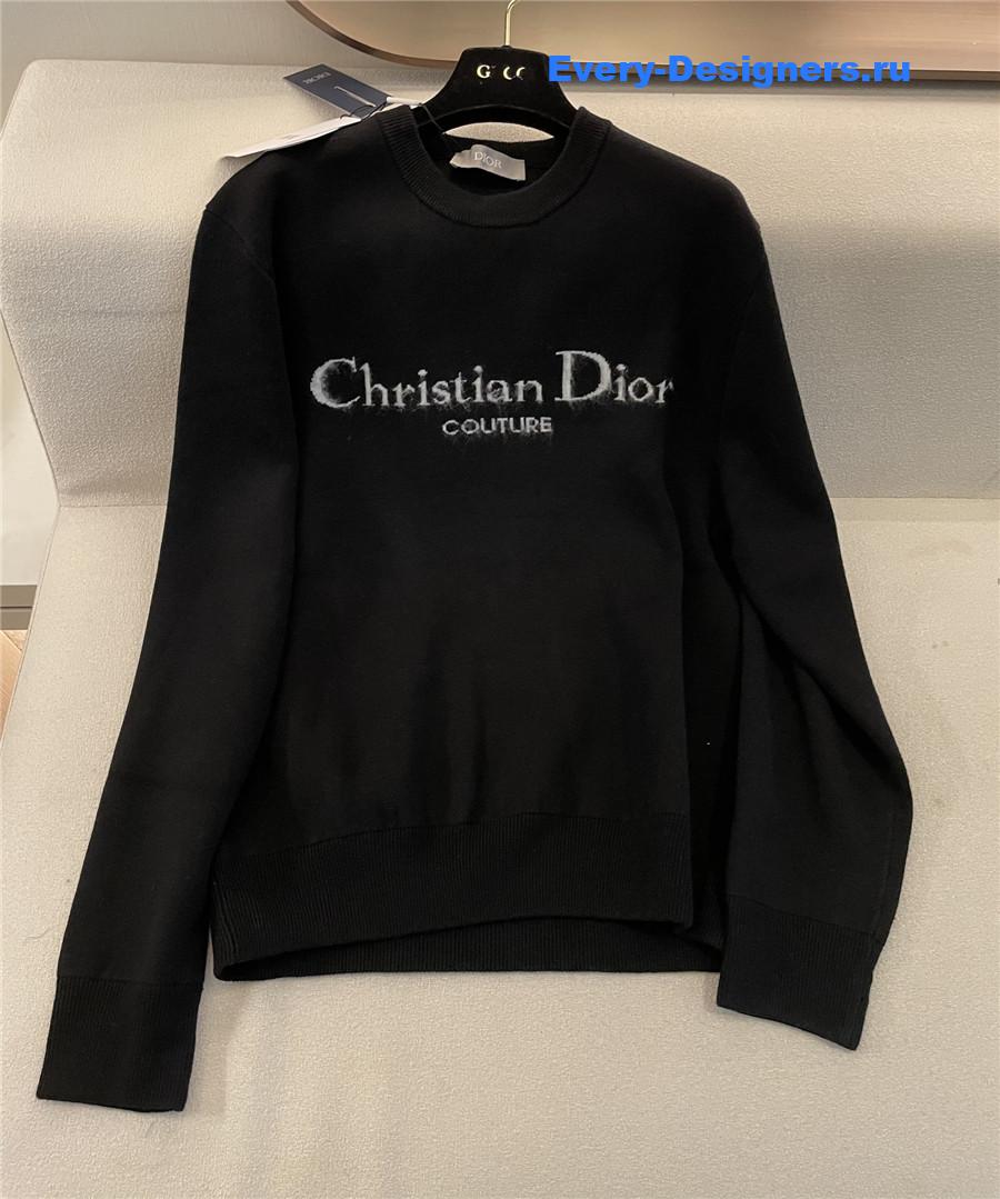 D10r brush logo knit sweater black