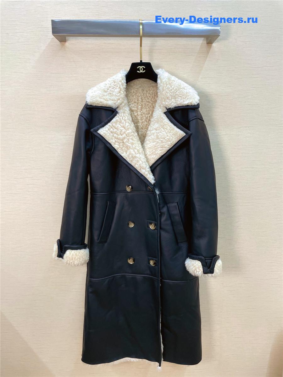 Ch**el mid-length shearling coat