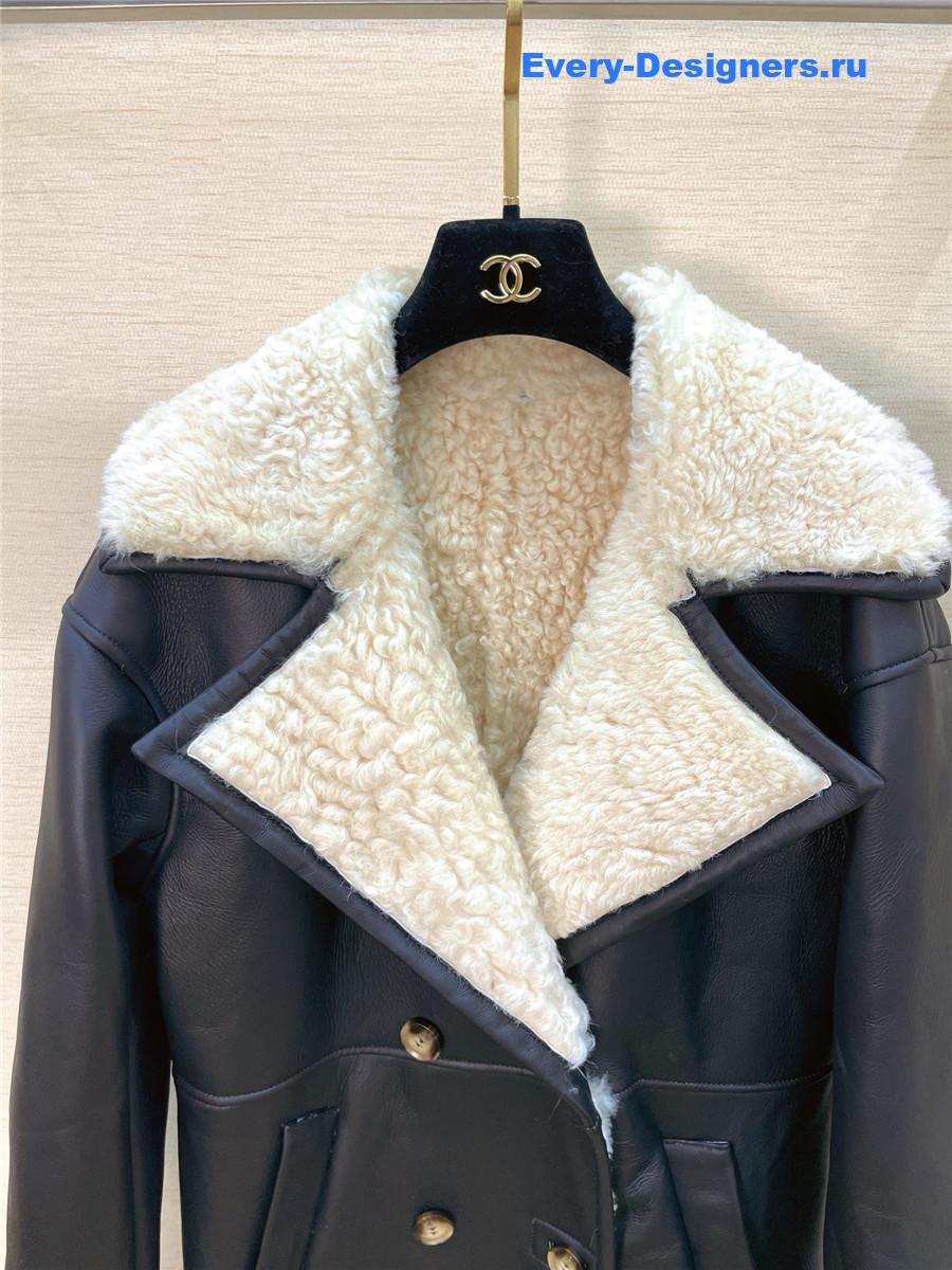 Ch**el mid-length shearling coat